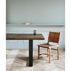 Silla de Comedor AYA, Madera / Cuero Natural - Nordal. Vackart 2