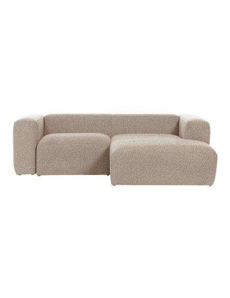 Sofá Blok 2 plazas chaise longue derecho beige 240 cm - Kave Home