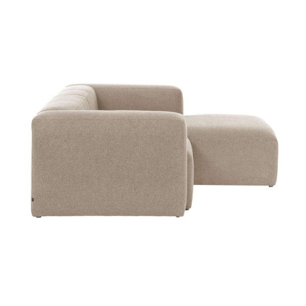 Sofá Blok 2 plazas chaise longue derecho beige 240 cm - Kave Home