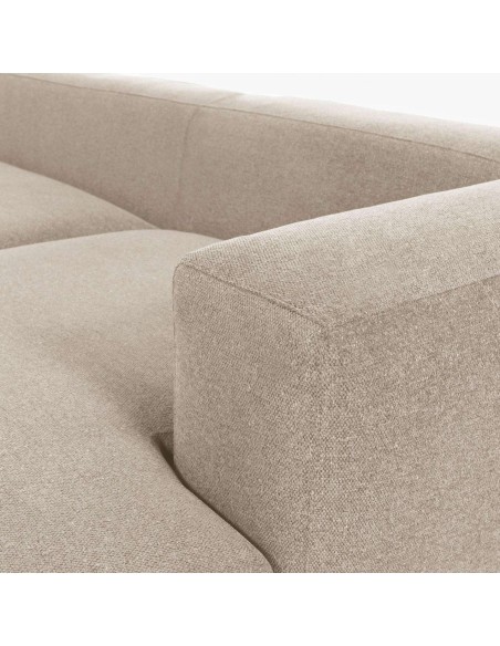 Sofá Blok 2 plazas chaise longue derecho beige 240 cm - Kave Home