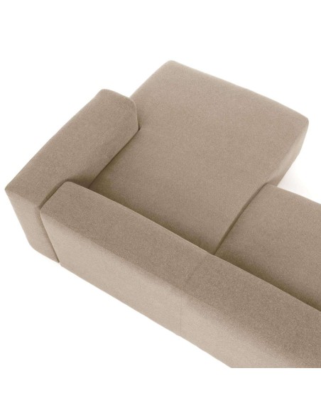 Sofá Blok 2 plazas chaise longue derecho beige 240 cm - Kave Home