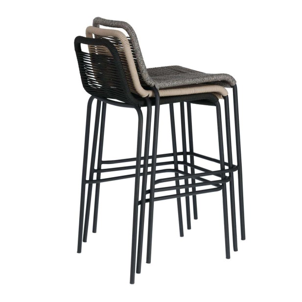 Taburete Lambton beige altura 74 cm - Kave Home