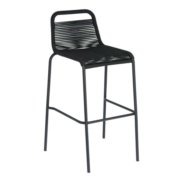 Taburete Lambton negro altura 74 cm - Kave Home