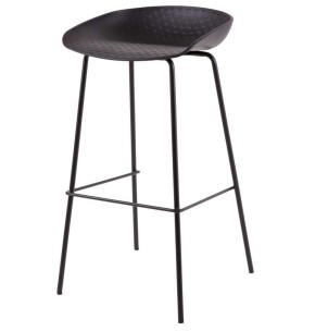 Taburete Alto MYTE 72 cm, Metal / Plástico Negro - Vackart. Exclusivos y modernos taburetes de diseño escandinavo en Vackart, tu tienda de diseño online.