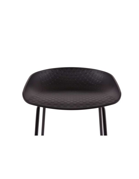 Taburete Alto MYTE 72 cm, Metal / Plástico Negro. Vackart