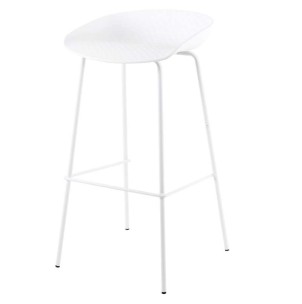 Taburete Alto SAGIN 62 cm, Metal / Plástico Blanco - Vackart. Exclusivos y modernos taburetes de diseño escandinavo en Vackart, tu tienda de diseño online.