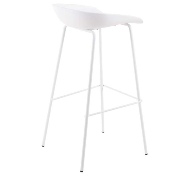 Taburete Alto SAGIN 62 cm, Metal / Plástico Blanco. Vackart Taburete Alto SAGIN 62 cm, Metal / Plástico Blanco. Vackart