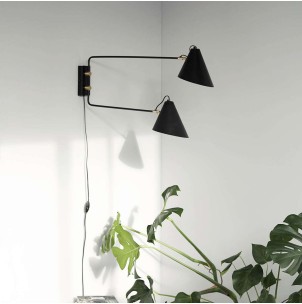 Aplique CLUB 2 Brazos, Metal Negro - House Doctor. Vackart 2