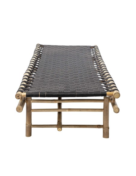Sofá Daybed VIDA, Bambú Natural / Poliéster Negro - Bloomingville. Vackart