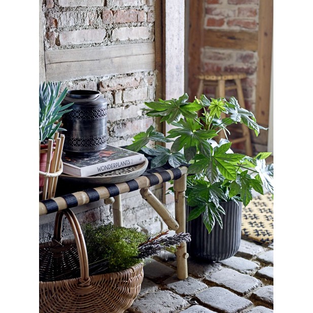 Sofá Daybed VIDA, Bambú Natural / Poliéster Negro - Bloomingville. Vackart