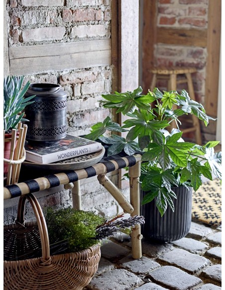 Sofá Daybed VIDA, Bambú Natural / Poliéster Negro - Bloomingville. Vackart