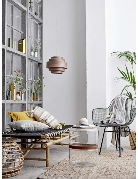 Sofá Daybed VIDA, Bambú Natural / Poliéster Negro - Bloomingville. Vackart