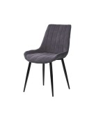 Silla MIDDEL, Metal Negro / Textil Gris Oscuro
