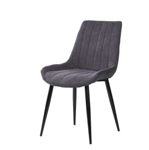 Silla MIDDEL, Metal Negro / Textil Gris Oscuro - Vackart. Exclusivas y modernas sillas de diseño nórdico en Vackart, tu tienda de diseño online.