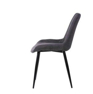 Silla MIDDEL, Metal Negro / Textil Gris Oscuro. Vackart 2
