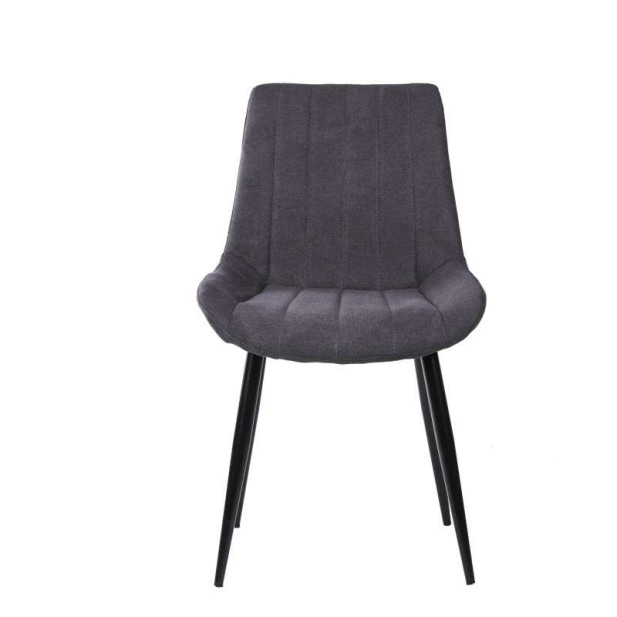 Silla MIDDEL, Metal Negro / Textil Gris Oscuro. Vackart Silla MIDDEL, Metal Negro / Textil Gris Oscuro. Vackart