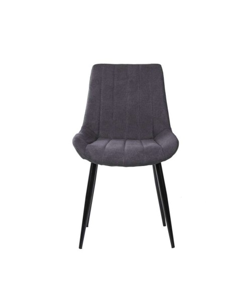 Silla MIDDEL, Metal Negro / Textil Gris Oscuro. Vackart