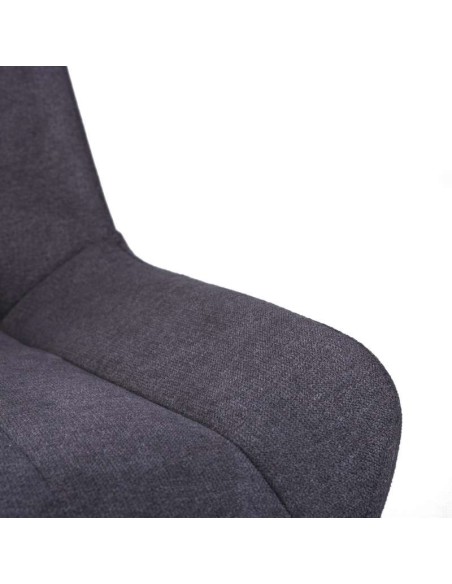 Silla MIDDEL, Metal Negro / Textil Gris Oscuro. Vackart