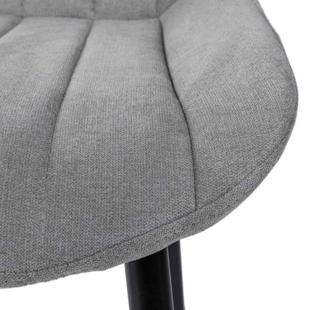 Silla MIDDEL, Metal Negro / Textil Gris Claro. Vackart Silla MIDDEL, Metal Negro / Textil Gris Claro. Vackart