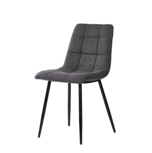 Silla SENNEP, Metal Negro / Textil Gris Oscuro - Vackart. Exclusivas y modernas sillas de diseño nórdico en Vackart, tu tienda de diseño online.