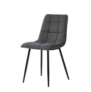 Silla SENNEP, Metal Negro / Textil Gris Oscuro - Vackart. Exclusivas y modernas sillas de diseño nórdico en Vackart, tu tienda de diseño online.