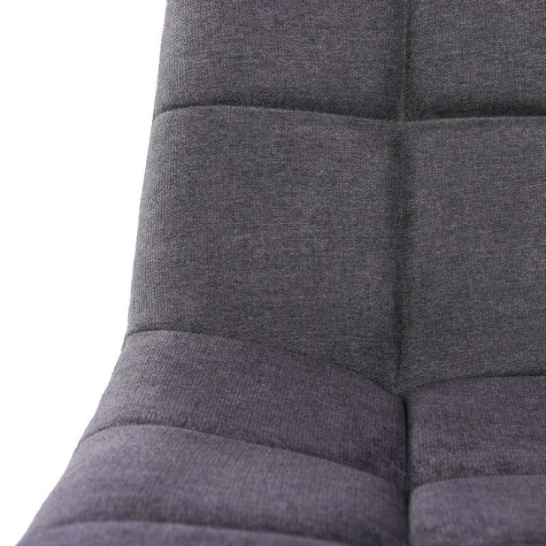 Silla SENNEP, Metal Negro / Textil Gris Oscuro. Vackart