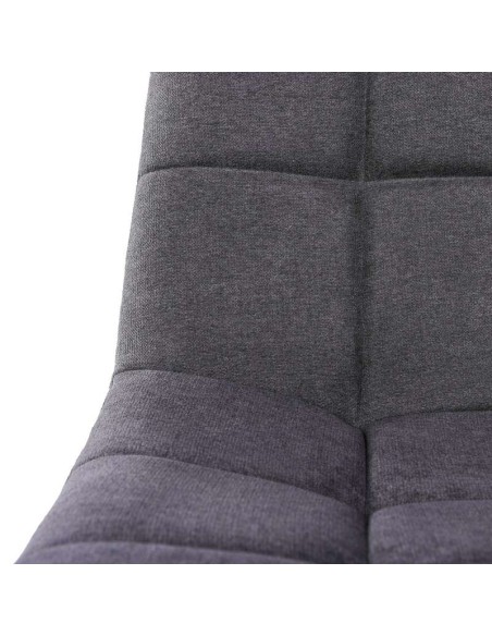 Silla SENNEP, Metal Negro / Textil Gris Oscuro. Vackart