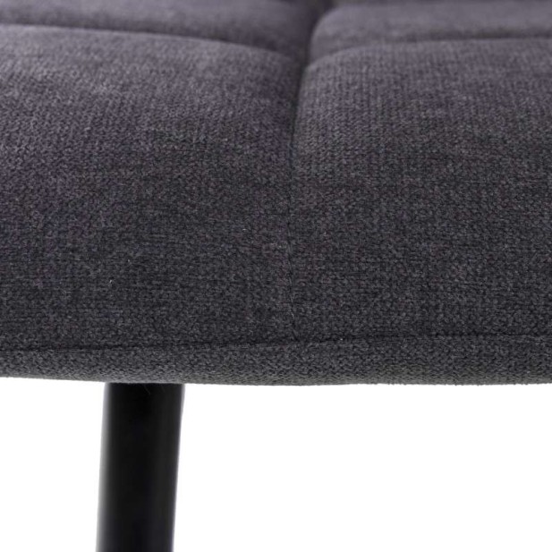 Silla SENNEP, Metal Negro / Textil Gris Oscuro. Vackart