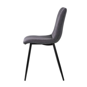 Silla STRIBER, Metal Negro / Textil Gris Oscuro. Vackart 2