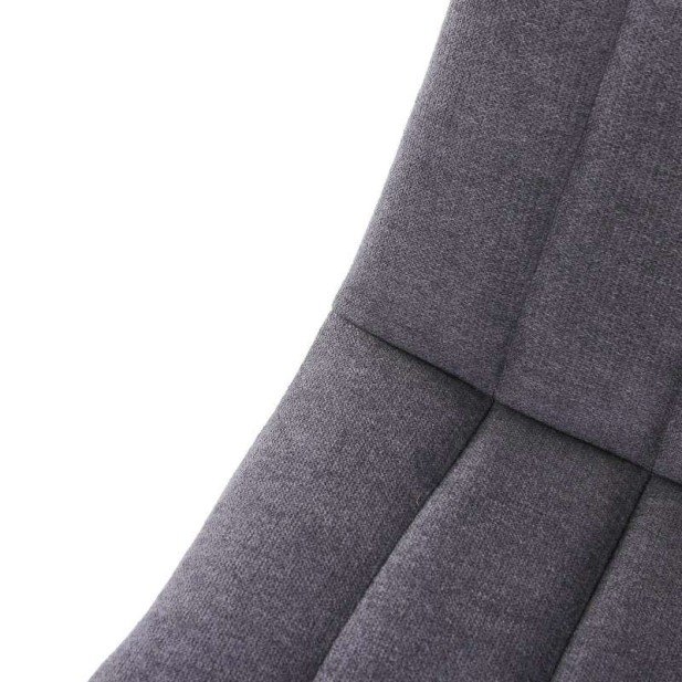 Silla STRIBER, Metal Negro / Textil Gris Oscuro. Vackart