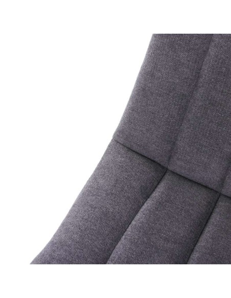 Silla STRIBER, Metal Negro / Textil Gris Oscuro. Vackart
