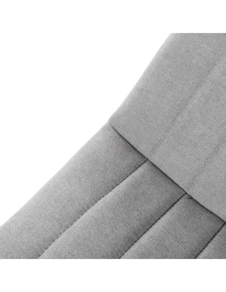 Silla STRIBER, Metal Negro / Textil Gris Claro. Vackart