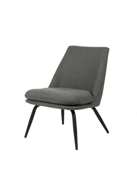 Butaca STILLE, Textil Gris Oscuro / Metal Negro. Vackart