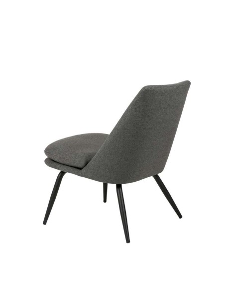 Butaca STILLE, Textil Gris Oscuro / Metal Negro. Vackart