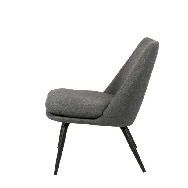 Butaca STILLE, Textil Gris Oscuro / Metal Negro. Vackart