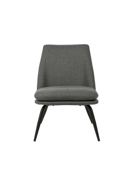Butaca STILLE, Textil Gris Oscuro / Metal Negro. Vackart