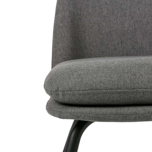 Butaca STILLE, Textil Gris Oscuro / Metal Negro. Vackart