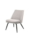 Butaca STILLE, Textil Gris Claro / Metal Negro