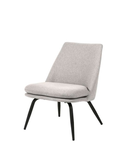 Butaca STILLE, Textil Gris Claro / Metal Negro. Vackart