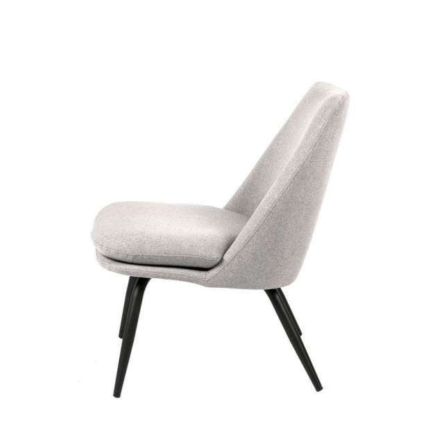 Butaca STILLE, Textil Gris Claro / Metal Negro. Vackart