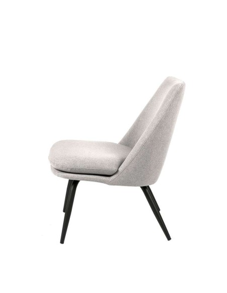 Butaca STILLE, Textil Gris Claro / Metal Negro. Vackart