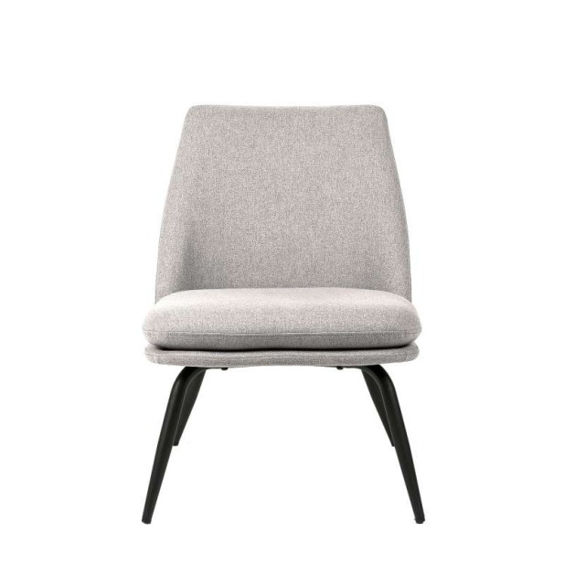 Butaca STILLE, Textil Gris Claro / Metal Negro. Vackart