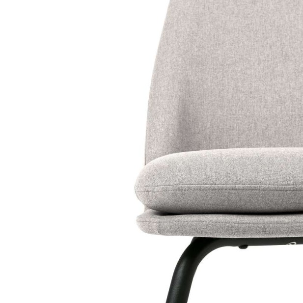Butaca STILLE, Textil Gris Claro / Metal Negro. Vackart