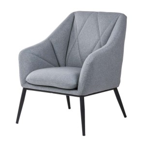 Butaca DYRKET, Textil Gris Claro / Metal Negro - Vackart. Las originales y exclusivas sillas de diseño nórdico en Vackart, tu tienda de diseño online.