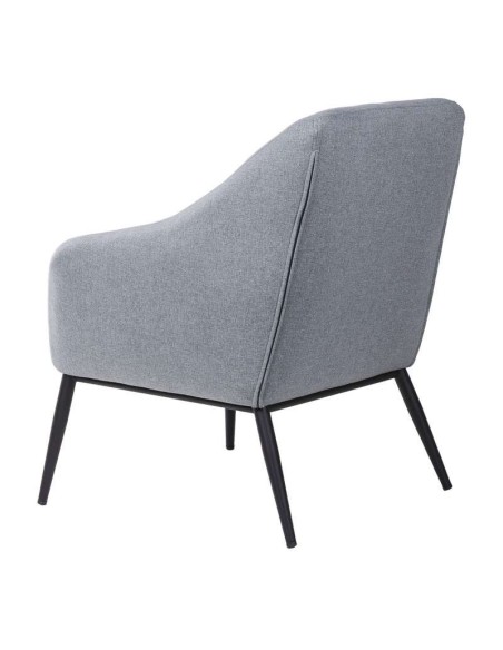 Butaca DYRKET, Textil Gris Claro / Metal Negro. Vackart