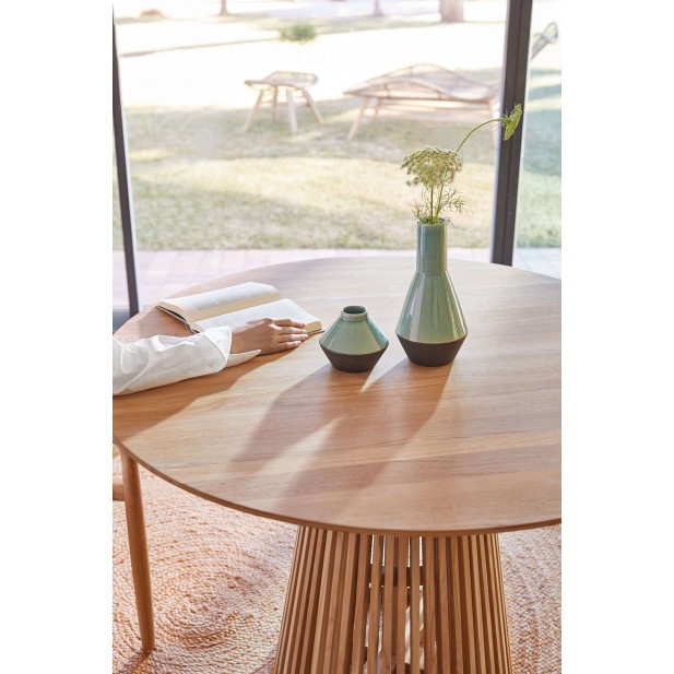Mesa JEANETTE Ø120 cm, de comedor, madera natural - Kave Home. Vackart Mesa JEANETTE Ø120 cm, de comedor, madera natural - Kave Home. Vackart