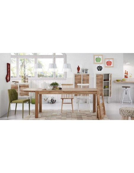 Mesa extensible ISBEL 140(220)x90 cm de Comedor, Roble Natural - Kave Home, Vackart