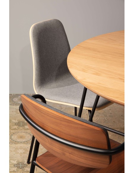Mesa extensible NOVAC 120(200)x120 cm, chapa de roble natural - Kave Home, Vackart