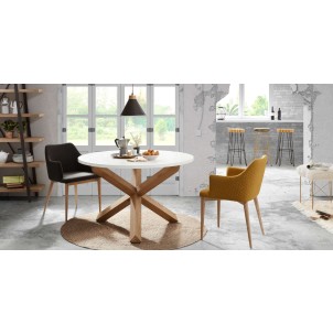 Mesa LOTUS Ø120 cm, de comedor, blanca - Kave Home, Vackart 2