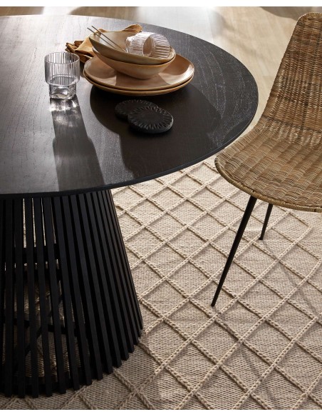 Mesa Jeanette Ø 120 cm negro - Kave Home, Vackart